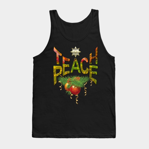 Teach Peace Tank Top by Just Kidding by Nadine May